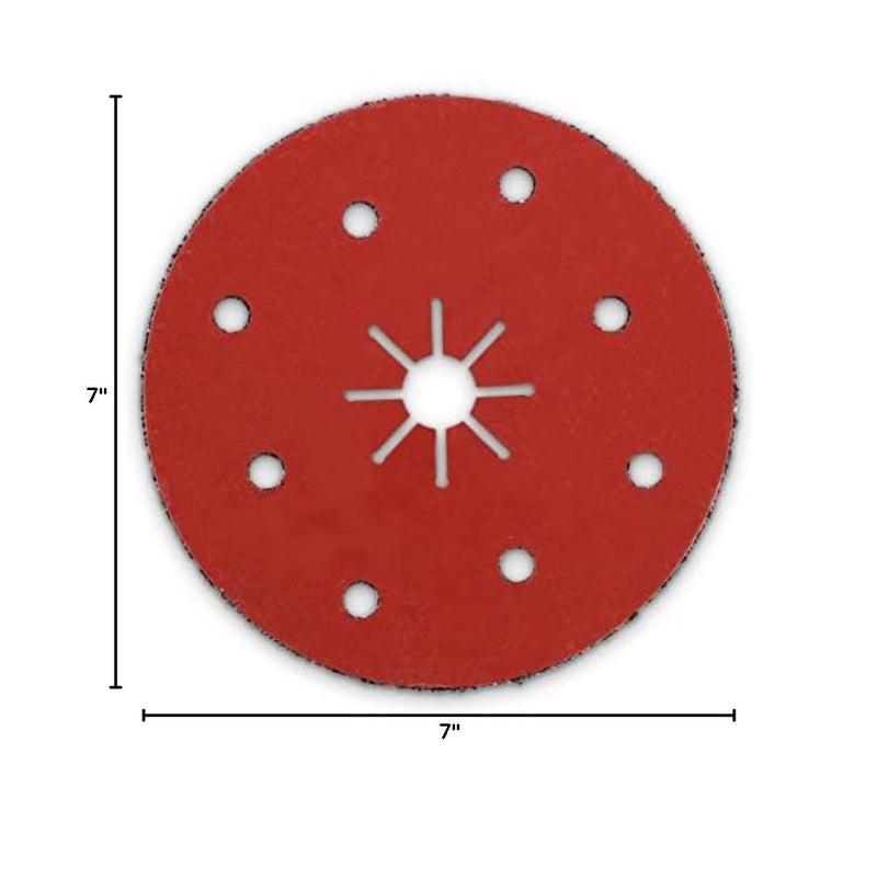 Silicon Carbide Semi-Flexible Masonry and Coating Removal Sanding Disc, 7" x 7/8" - 5 Pack (16 Grit)
